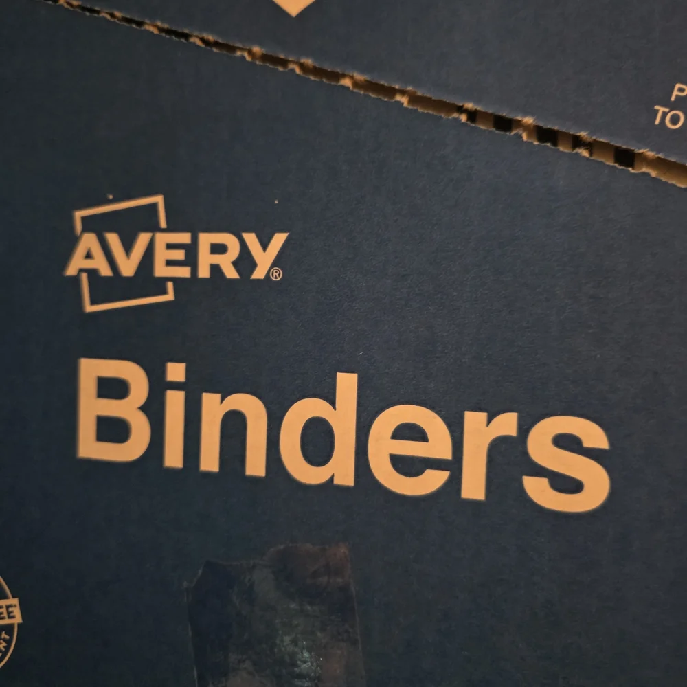 2 Avery Durable 1.5 Inch Binders - Blue, Pink, Purple, White